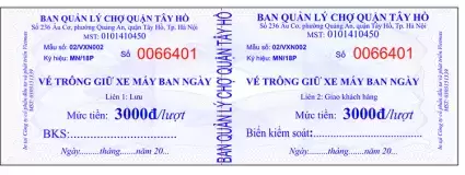 IN PHIẾU GIỮ XE GIÁ RẺ SÀI GÒN